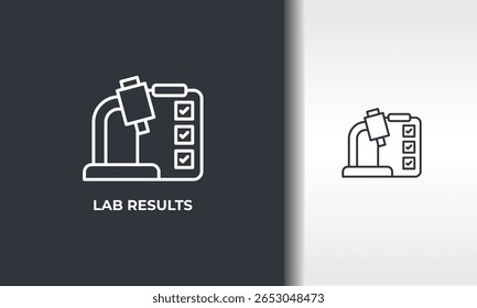 Ilustração De Símbolo Isolado De Vetor, Ícone Ou Sinal De Logotipo Dos Resultados Do Laboratório
