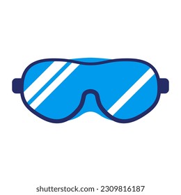 Lab safety goggles isolated icon, medical research and safety concept