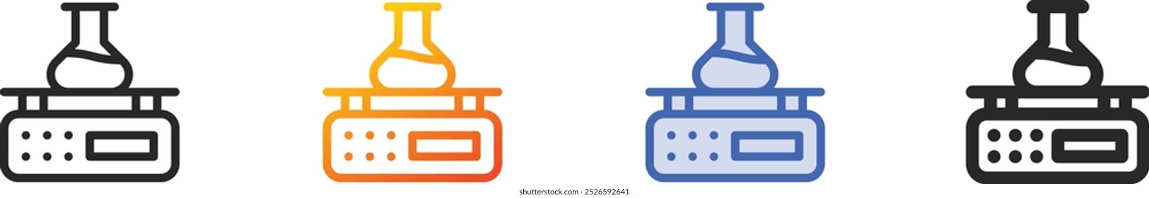 lab scale icon.Thin Linear, Gradient, Blue Stroke and bold Style Design Isolated On White Background