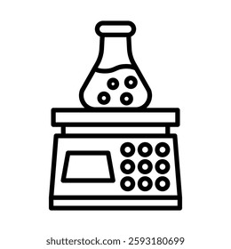 Lab scale Vector Line Icon Design