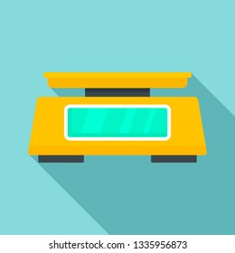 Lab scales icon. Flat illustration of lab scales vector icon for web design