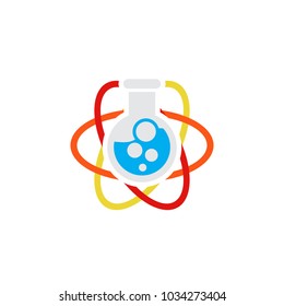 Lab Science Atom Logo Icon Design