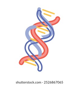 Lab Science Doodle Illustration - DNA