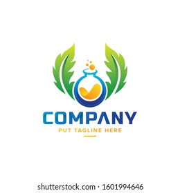 lab science logo template for company