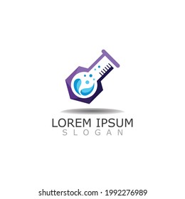 Lab Science and Research logo Design pharmaceutical Concept Template
