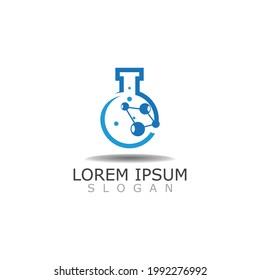 Lab Science and Research logo Design pharmaceutical Concept Template