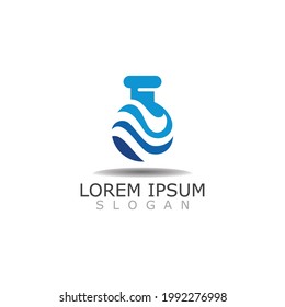 Logo de Lab Science and Research Modelo de concepto farmacéutico