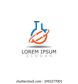 Lab Science and Research logo Design pharmaceutical Concept Template