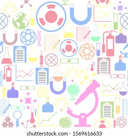 lab seamless pattern background icon.