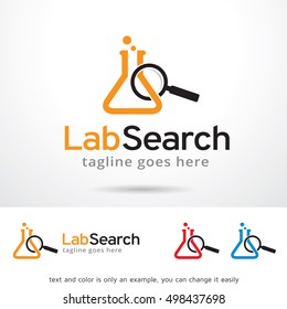 Lab Search Logo Template Design Vector