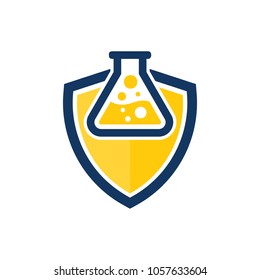 Lab Shield Logo Icon Design