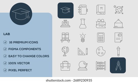 LAB Simple Modern Icons Bundle for Creative Professionals