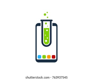 Lab Smartphone Icon Logo Design Element