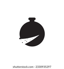 Logo-Design-Illustration im Labor.