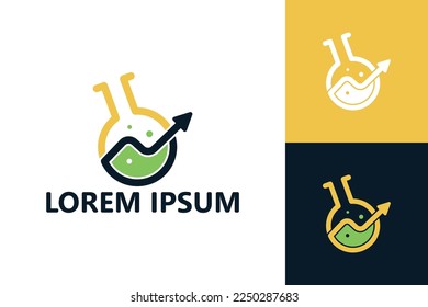 Lab statistic invest logo template design vector
