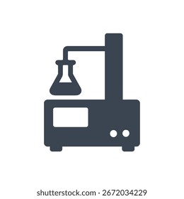Lab Stirrer Icon Isolated On White Background 
