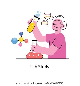 Lab Study vector Filled outline Design illustration. Symbol on White background EPS 10 File 