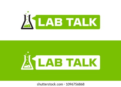 Lab Talk Logo Template Design Vector, Emblem, Design Concept, Creative Symbol, Icon