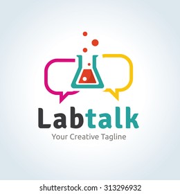 Lab Talk Vector Logo template