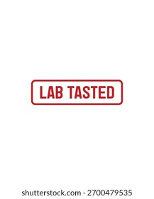 LAB TASTED Rubber stamp design vector