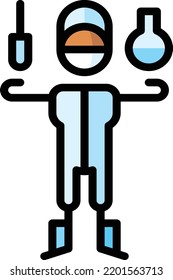 lab technician isolated design element stock illustration. Vector on a white background