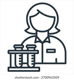 Ilustração do vetor do ícone do Lab Technician Outline