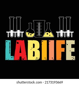 LAB TECHNICIAN TYPOGRAPHY T SHIRT DESIGN