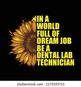 LAB TECHNICIAN TYPOGRAPHY T SHIRT DESIGN