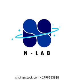 Lab Techno Orbit Letter N logo 