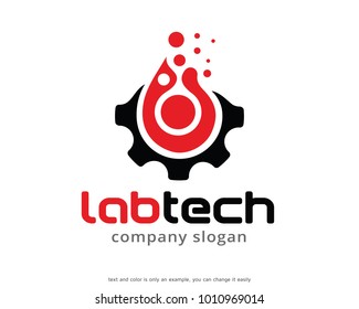 Lab Technology Logo Template Design Vector, Emblem, Design Concept, Creative Symbol, Icon