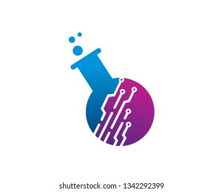 Lab Technology Logo Template, Icon, Symbol - Vector