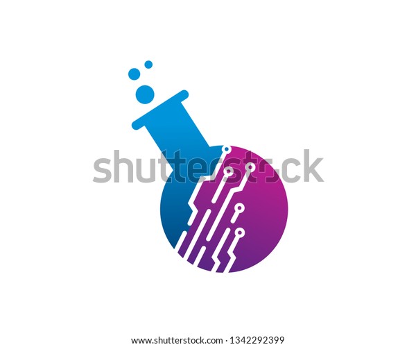 Lab Technology Logo Template Icon Symbol Stock Vector Royalty