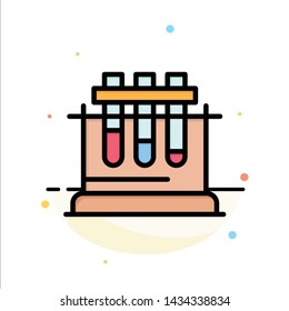 Lab, Test, Chemistry, Science Abstract Flat Color Icon Template