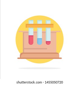 Lab, Test, Chemistry, Science Abstract Circle Background Flat color Icon