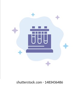 Lab, Test, Chemistry, Science Blue Icon on Abstract Cloud Background
