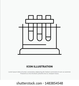 Lab, Test, Chemistry, Science Vector Line Icon