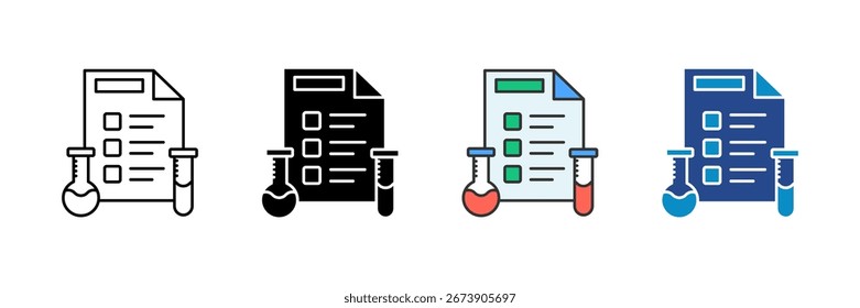 Lab Test Icon Set Multiple Style Collection