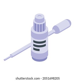 Lab test result icon isometric vector. Laboratory analysis. Corona test result