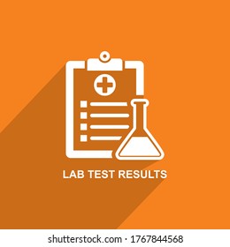 Lab Test Result Icon, Medical Icon Vector