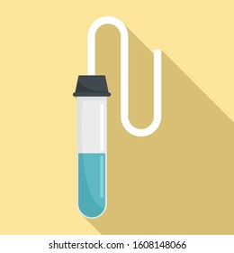 Lab test tube icon. Flat illustration of lab test tube vector icon for web design