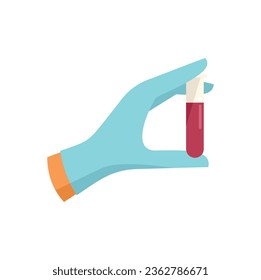 Lab test tube icon flat vector. Quality expert. Control work isolated