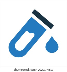Lab, test, tube icon. Simple editable vector graphics.