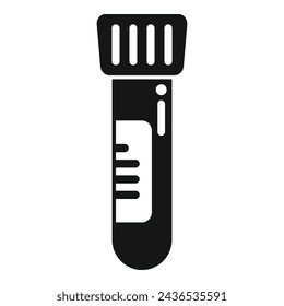 Icono de tubo de prueba de laboratorio vector simple. Adn de tubo de ciencia. Elemento de experimento molecular