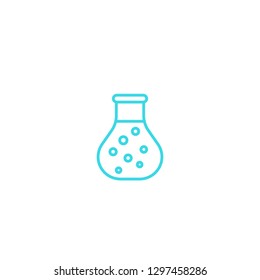 lab test tube line icon
