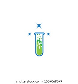 Lab Test Tube Logo Vector Icon Template