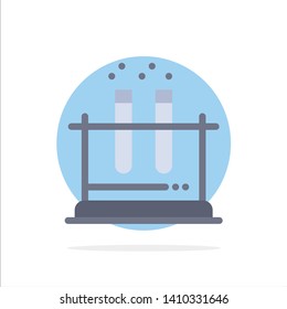 Lab, Test, Tube, Science Abstract Circle Background Flat color Icon