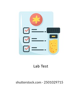 Lab Test Vector Flat Icon Design illustration Symbol on White background EPS 10 File 