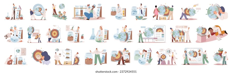 Lab test. Vector illustration. Laboratory research plays crucial role in advancing scientific knowledge Testing various hypotheses is essential part scientific process Scientists examine samples under