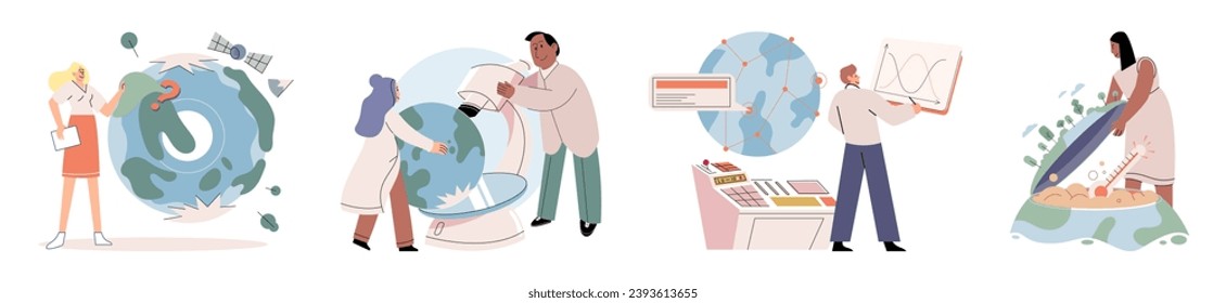 Prueba de laboratorio. Ilustración vectorial. El aprendizaje de la investigación pasada es crucial para el avance del conocimiento científico Los estudios de enfermedades implican una investigación y análisis exhaustivos Los métodos experimentales permiten