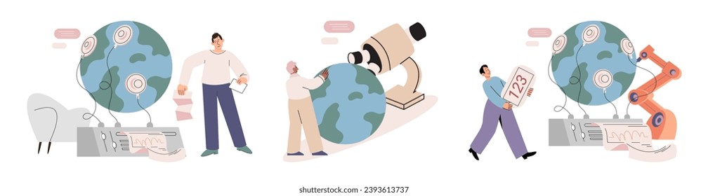 Lab test. Vector illustration. The study diseases involves investigating their origin and progression Experimental studies provide controlled environment for data collection The lab test concept